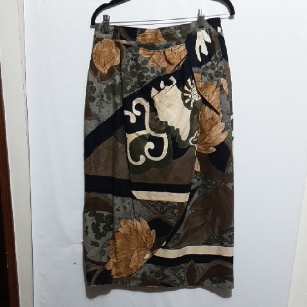 CARLO Floral Patterned Wrap‎ Jungle Safari  Skirt